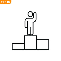 Obraz premium winner icon. career symbol template for graphic and web design collection logo vector illustration