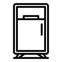 Maintenance refrigerator icon. Outline Maintenance refrigerator vector icon for web design isolated on white background
