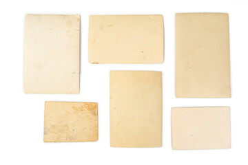 Old photo frame. Vintage paper. Retro card. Back of an old photo