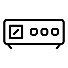 Fixing fridge icon. Outline Fixing fridge vector icon for web design isolated on white background