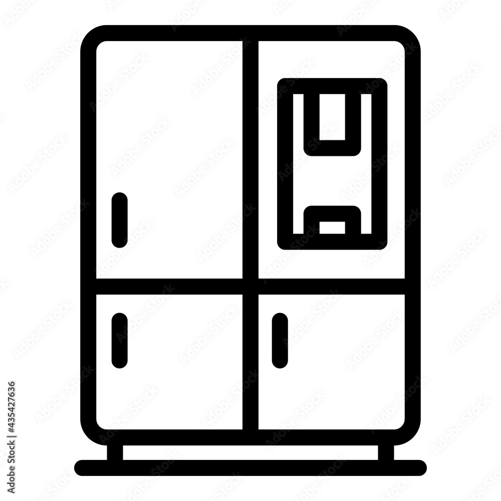 Poster modern fridge icon. outline modern fridge vector icon for web design isolated on white background