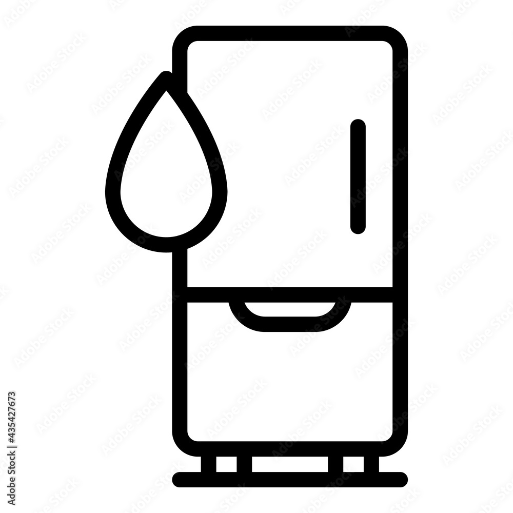 Poster drop fridge icon. outline drop fridge vector icon for web design isolated on white background