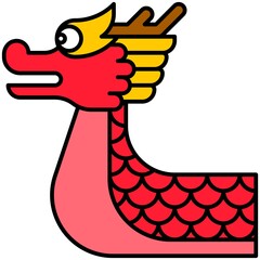 Dragon Boat icon Dragon Boat festival related vector