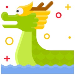 Dragon Boat icon Dragon Boat festival related vector