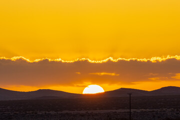 sunset in the mountains in the Mojave desert
