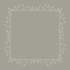 leaves frame, graphic design element
