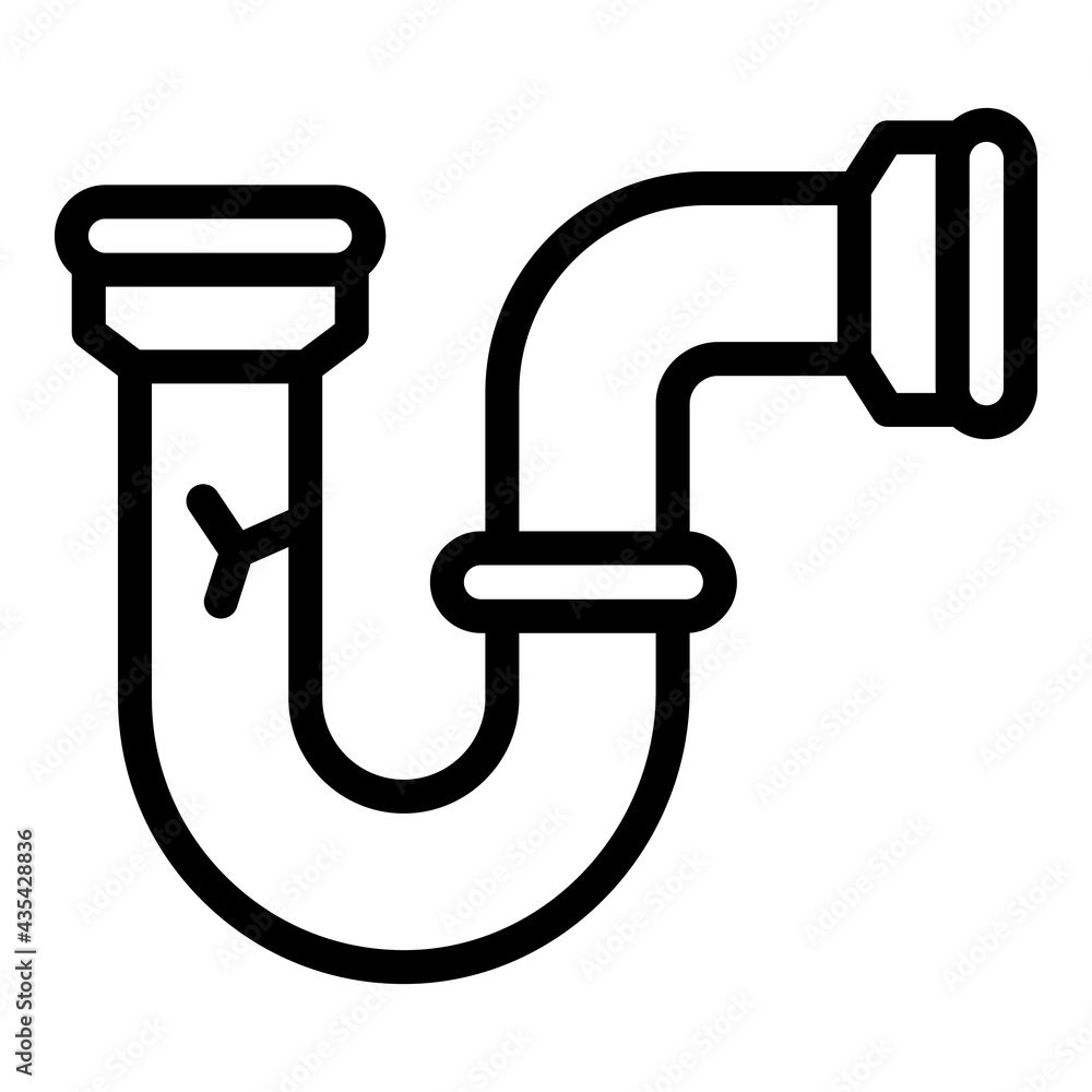Poster washing machine pipe icon. outline washing machine pipe vector icon for web design isolated on white