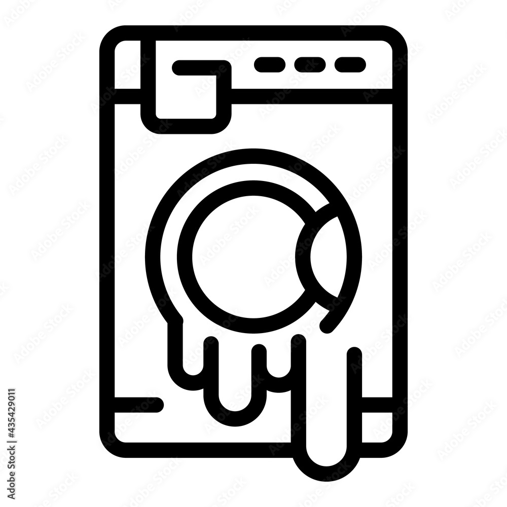 Poster flowing washing machine icon. outline flowing washing machine vector icon for web design isolated on