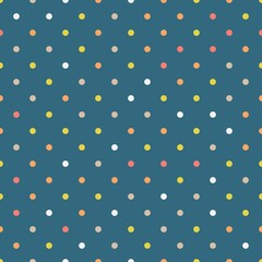 fun seamless pattern with multicolor polka dot