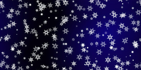 Falling Snowflakes seamless pattern flying snow
