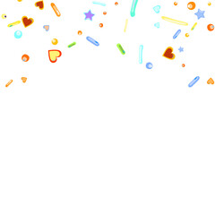 Sprinkles grainy. Cupcake donuts background.