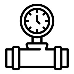 Pressure tap icon. Outline Pressure tap vector icon for web design isolated on white background