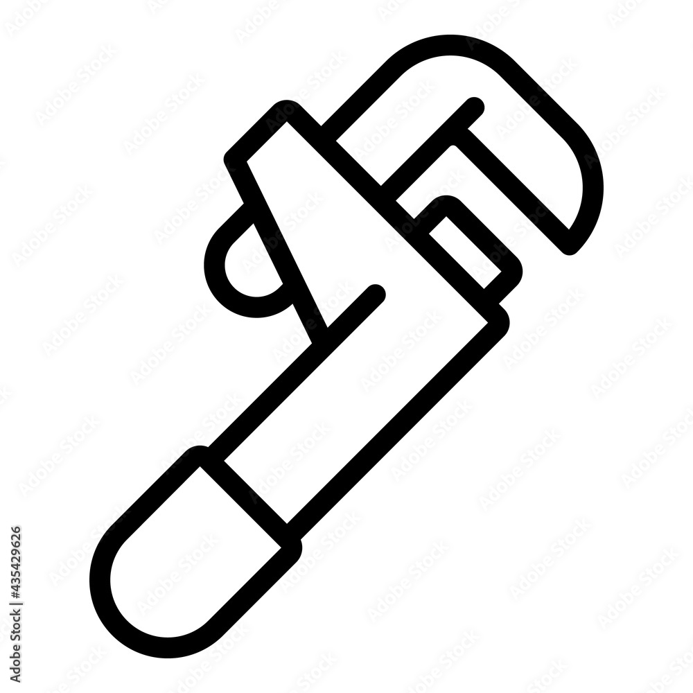 Poster spanner repair tool icon. outline spanner repair tool vector icon for web design isolated on white b