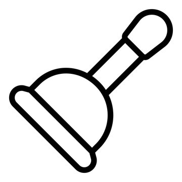recommend clip art: Rubber plunger icon. Outline Rubber plunger vector icon for web design isolated on white background