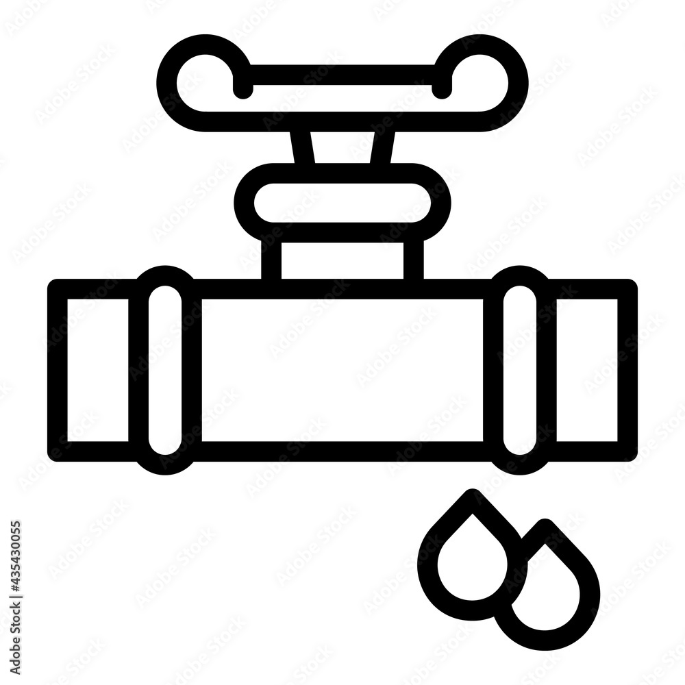 Poster pipeline valve icon. outline pipeline valve vector icon for web design isolated on white background