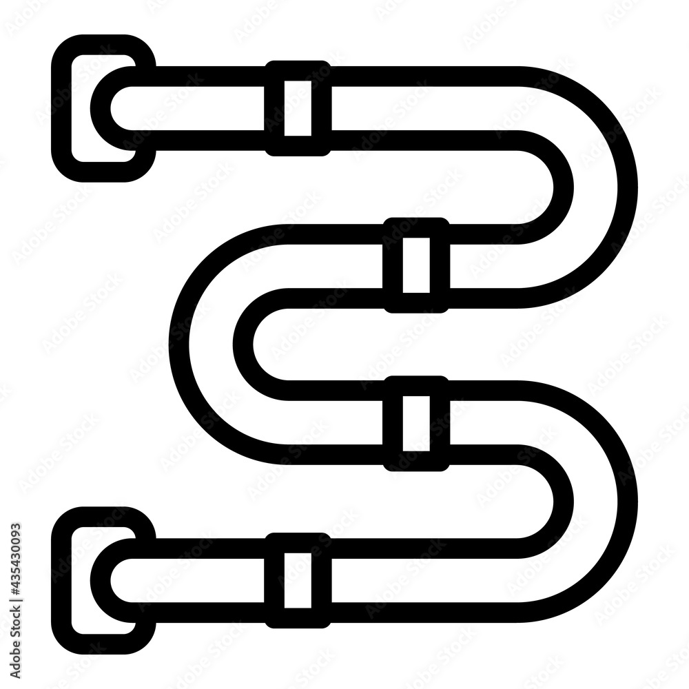 Poster pipe fitting icon. outline pipe fitting vector icon for web design isolated on white background