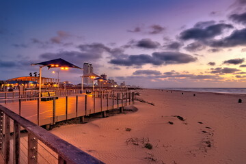 Public Boardwalk at Isla Blanca Park, South Padre Island, Texas USA