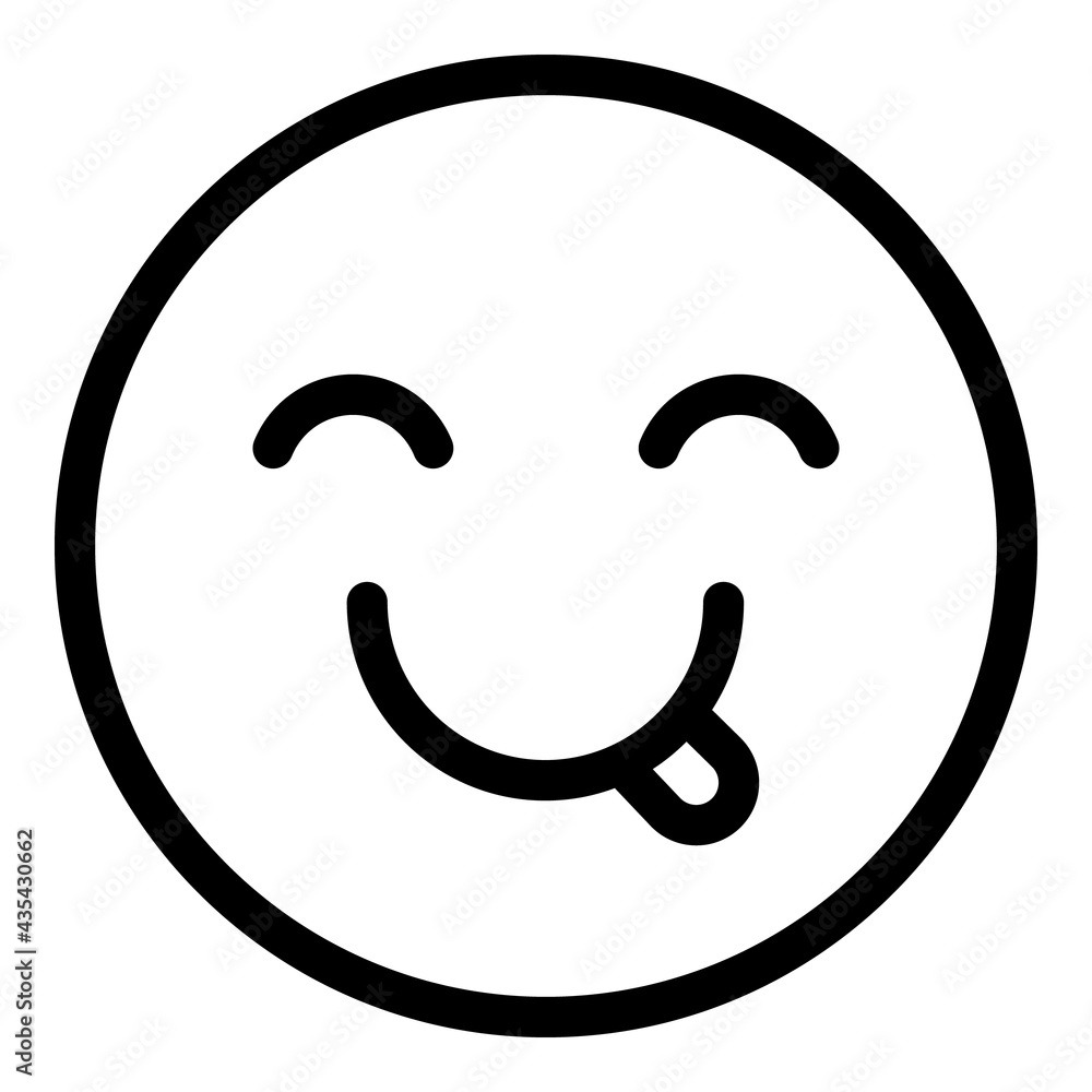 Aufkleber relieved face icon. outline relieved face vector icon for web design isolated on white background