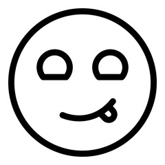 Winking face icon. Outline Winking face vector icon for web design isolated on white background