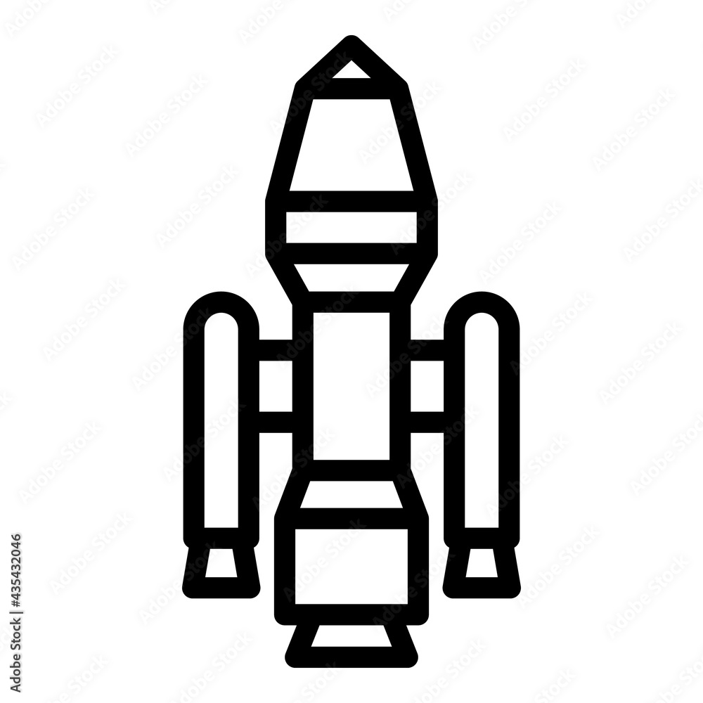 Poster spacecraft icon. outline spacecraft vector icon for web design isolated on white background
