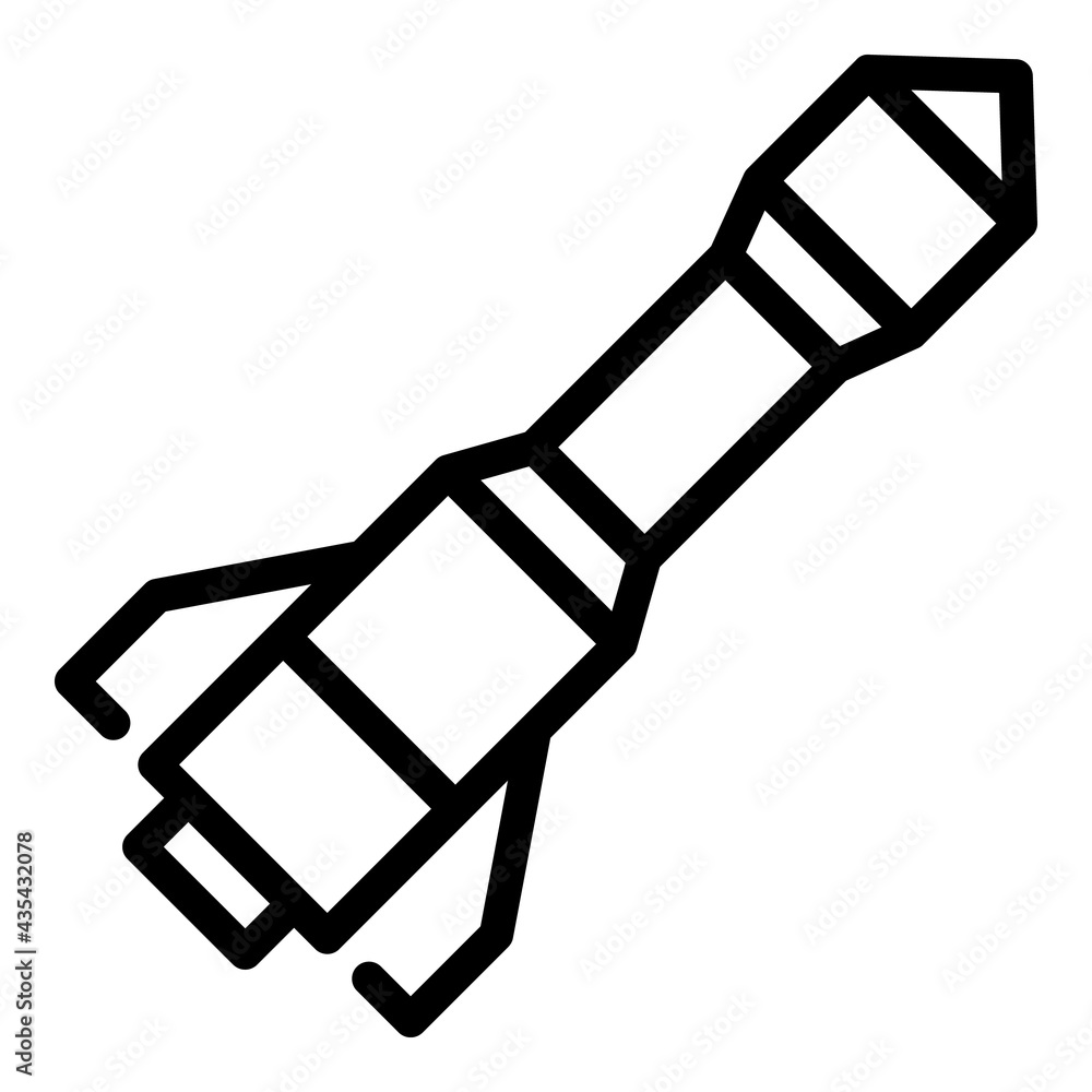 Poster spacecraft launch icon. outline spacecraft launch vector icon for web design isolated on white backg