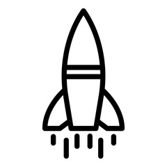 Science rocket icon. Outline Science rocket vector icon for web design isolated on white background