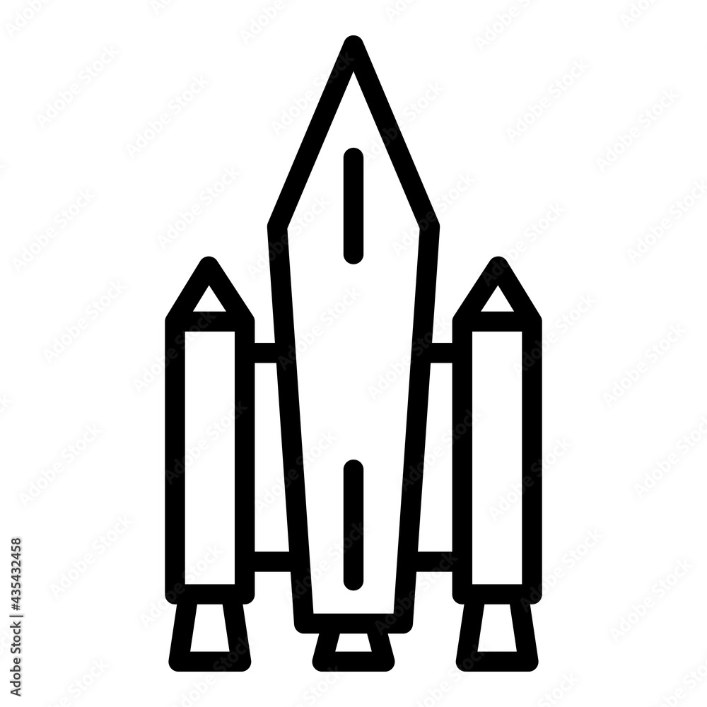 Aufkleber future rocket icon. outline future rocket vector icon for web design isolated on white background
