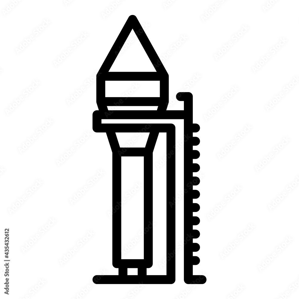 Poster rocket ship launch icon. outline rocket ship launch vector icon for web design isolated on white bac