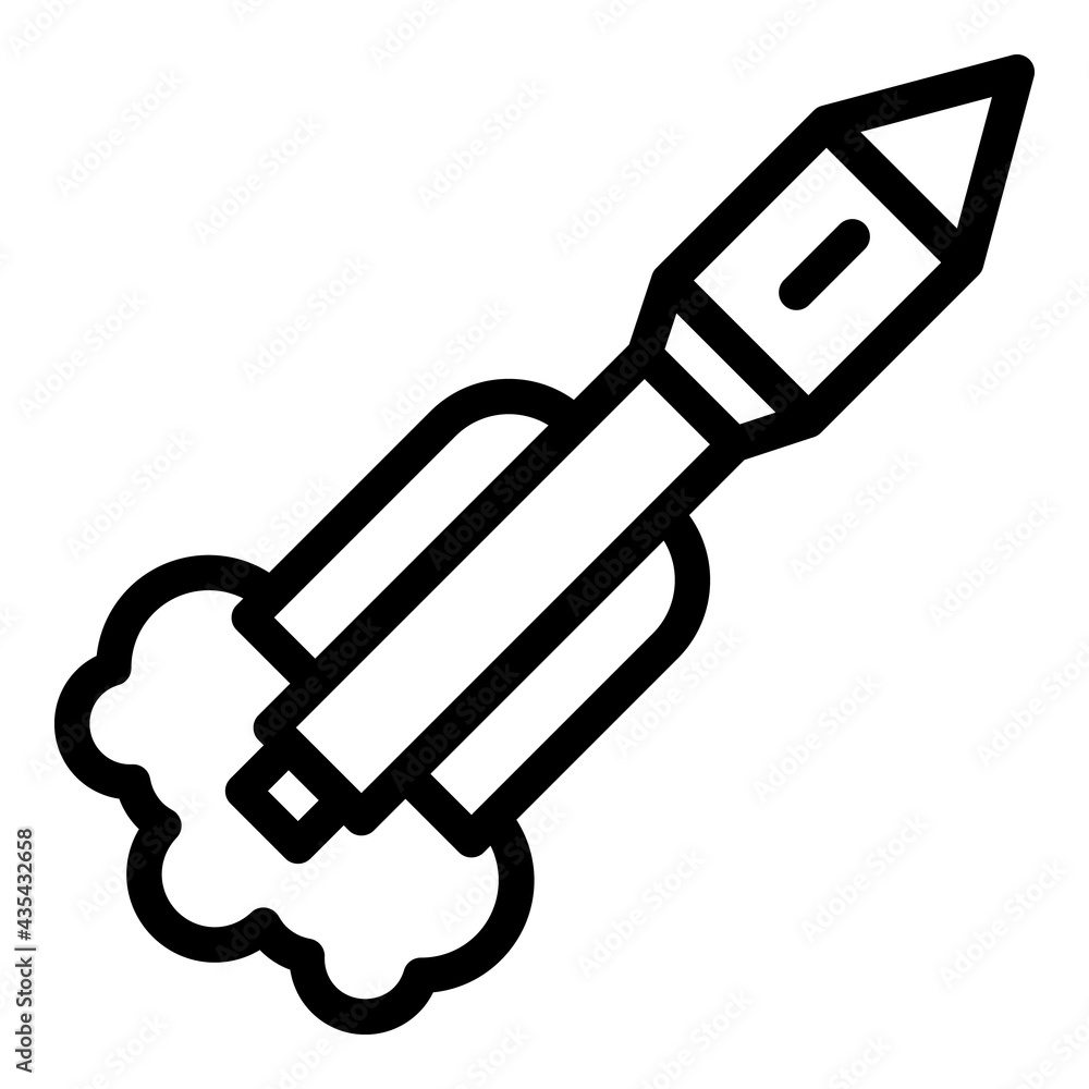 Aufkleber space shuttle icon. outline space shuttle vector icon for web design isolated on white background