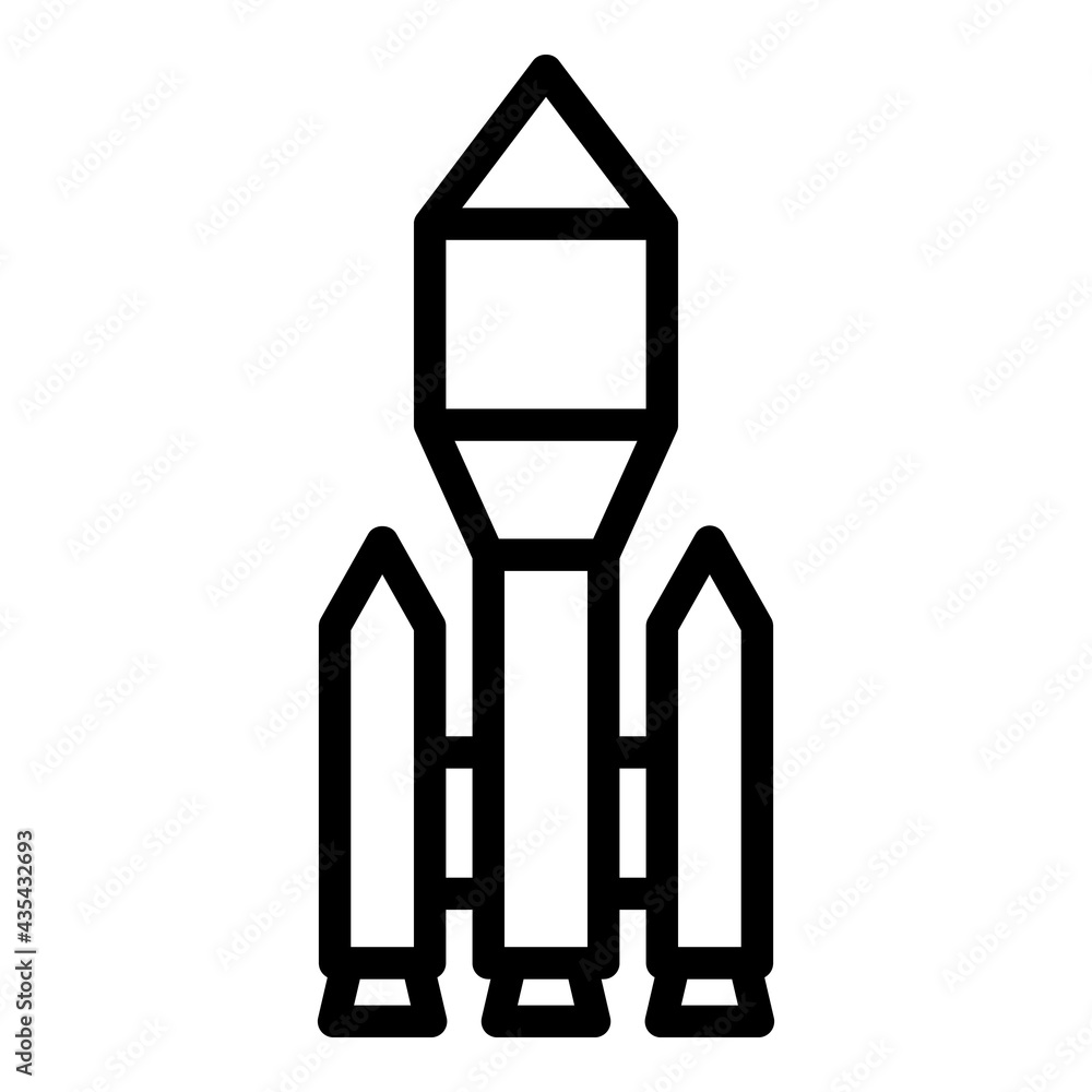 Poster rocket shuttle icon. outline rocket shuttle vector icon for web design isolated on white background