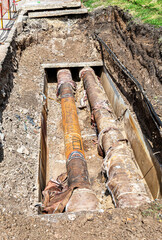 Repair and replacement of underground communications on the city street