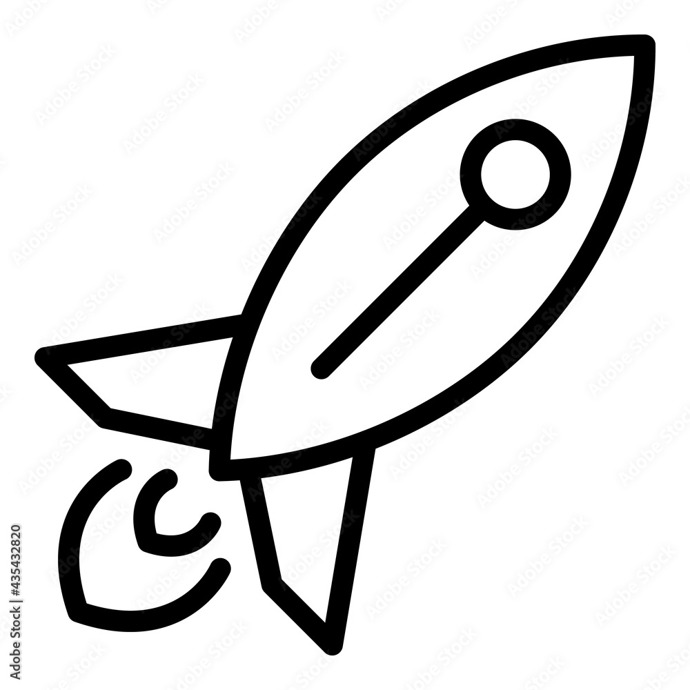 Poster cosmos shuttle icon. outline cosmos shuttle vector icon for web design isolated on white background