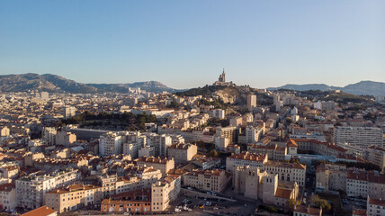 Fototapeta na wymiar Marseille aerial view