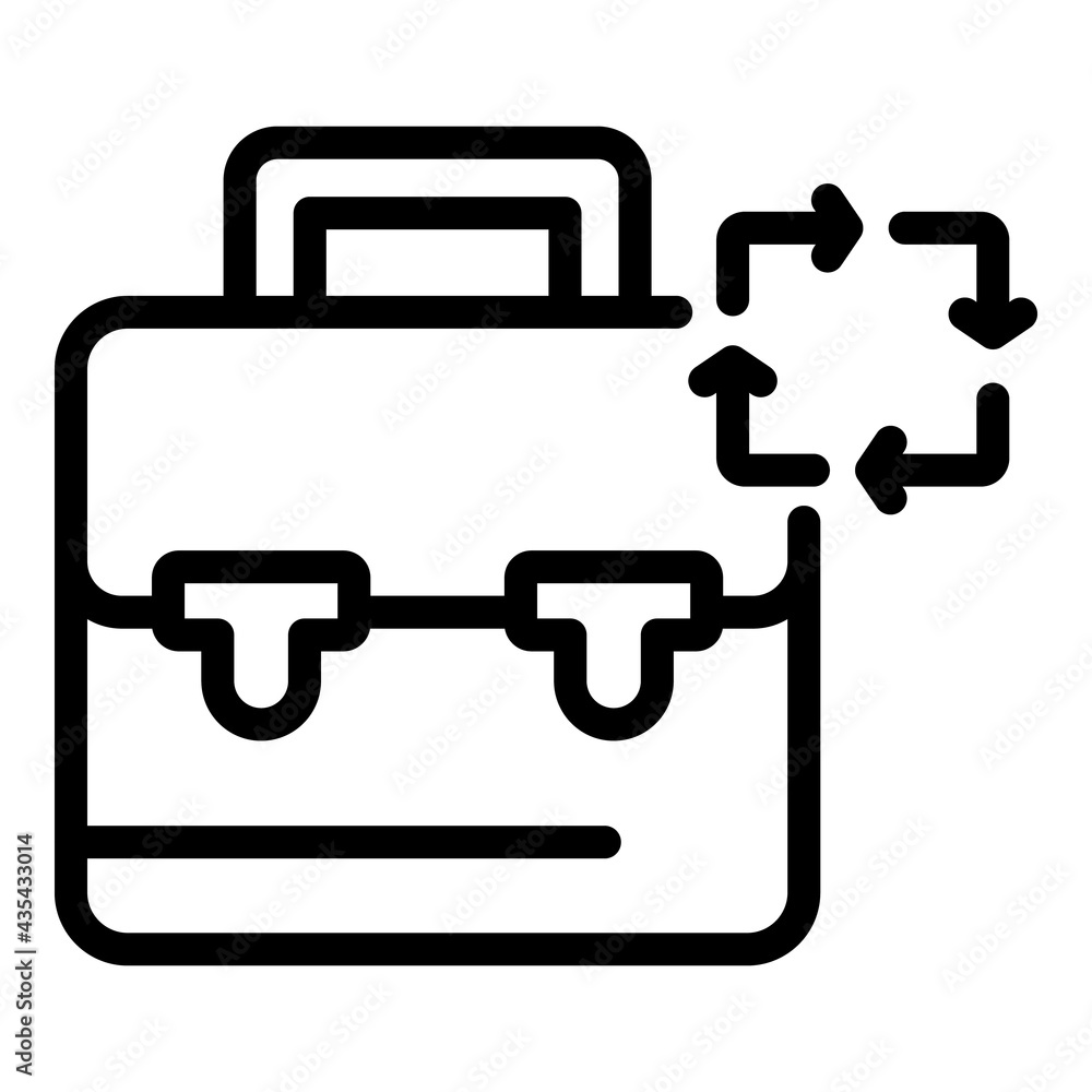 Poster work regeneration icon. outline work regeneration vector icon for web design isolated on white backg