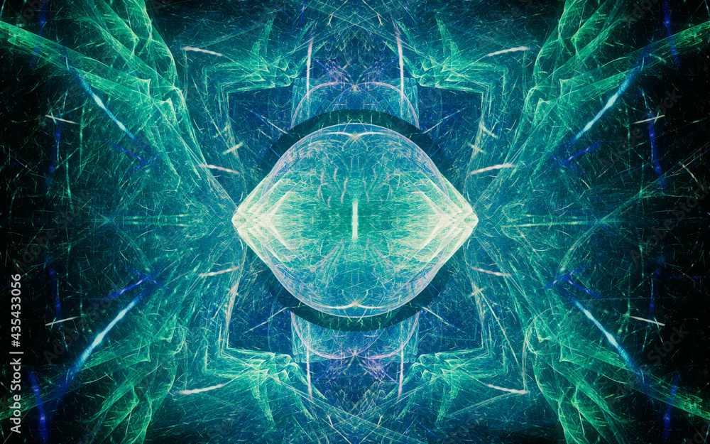 Fototapete abstract illustration background image patterns in the form of lines and geometric shapes intersecting, intertwining in a chaotic manner for use in web design, computer graphics