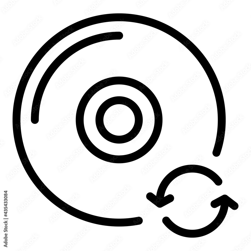 Poster cd backup icon. outline cd backup vector icon for web design isolated on white background