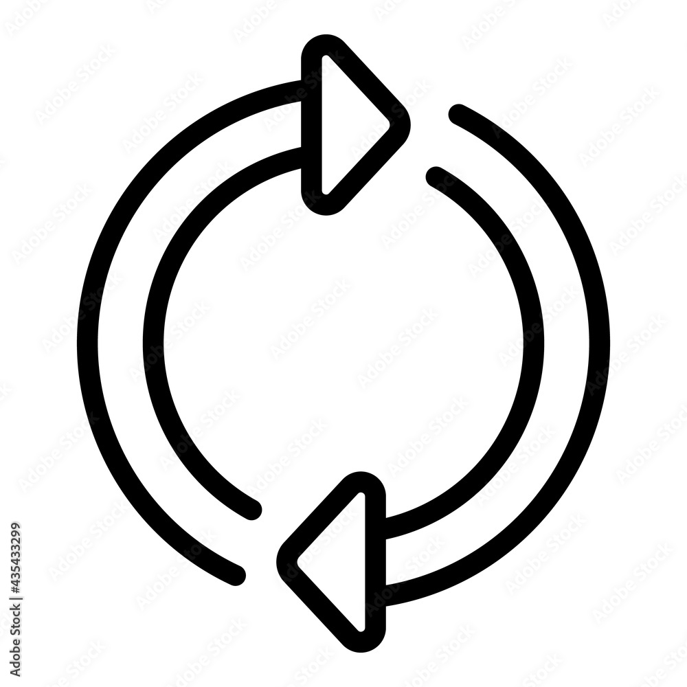 Poster refresh arrows icon. outline refresh arrows vector icon for web design isolated on white background