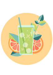 Art & Illustration, lemonade,iced tea, citrus.