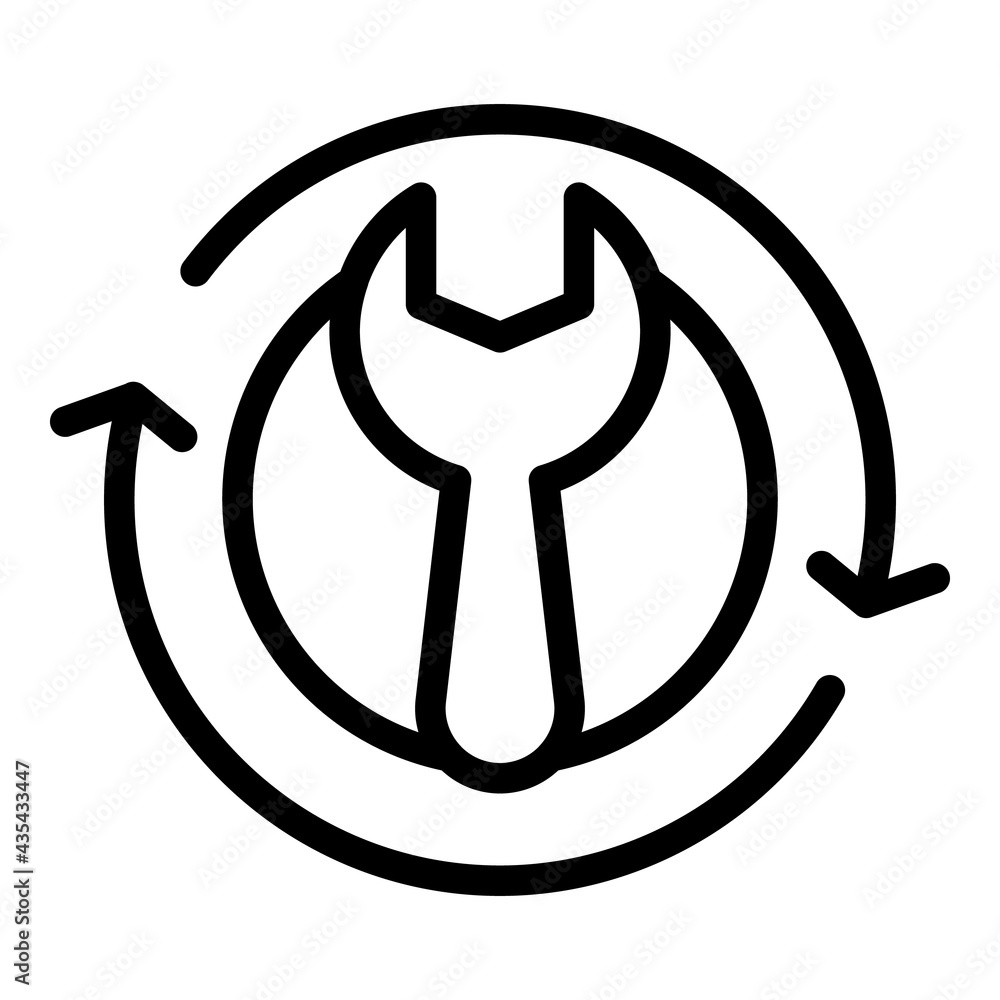 Poster settings backup icon. outline settings backup vector icon for web design isolated on white backgroun