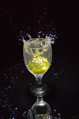 Lemonade Splash On The Glass