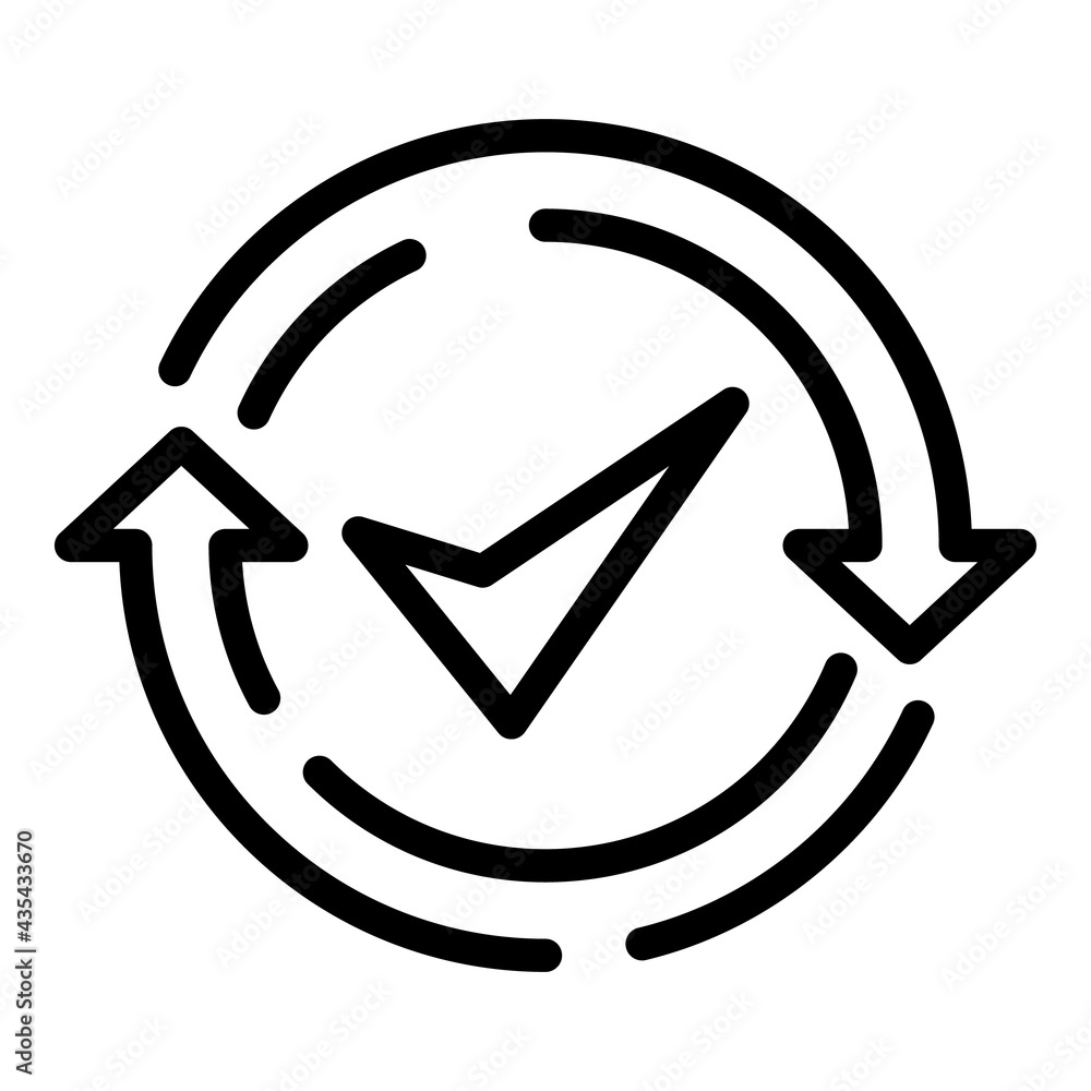 Poster done backup icon. outline done backup vector icon for web design isolated on white background
