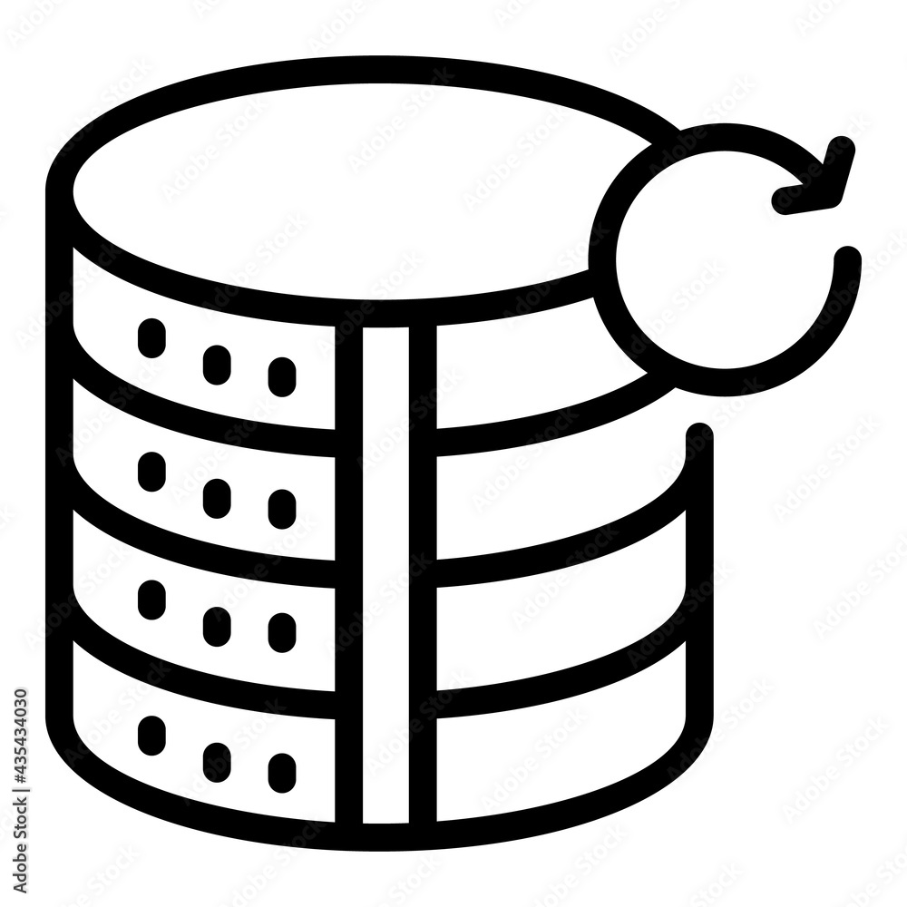 Poster server update icon. outline server update vector icon for web design isolated on white background