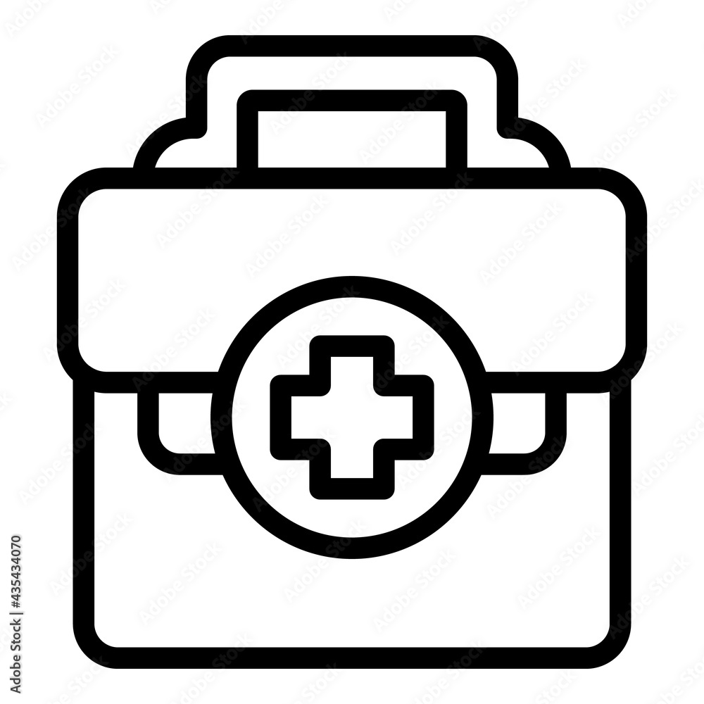 Aufkleber help kit icon. outline help kit vector icon for web design isolated on white background