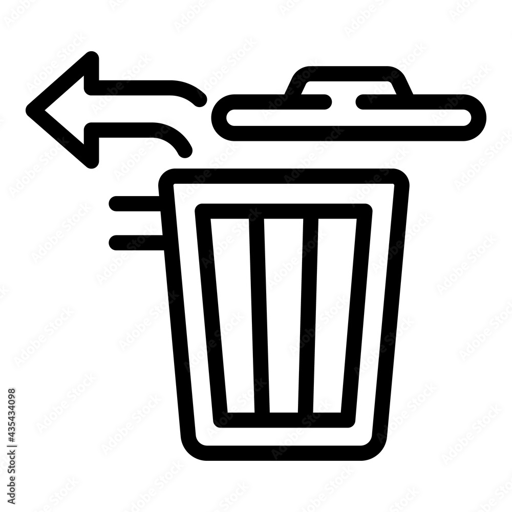 Poster restore trash bin icon. outline restore trash bin vector icon for web design isolated on white backg
