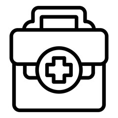 Obraz premium Help kit icon. Outline Help kit vector icon for web design isolated on white background