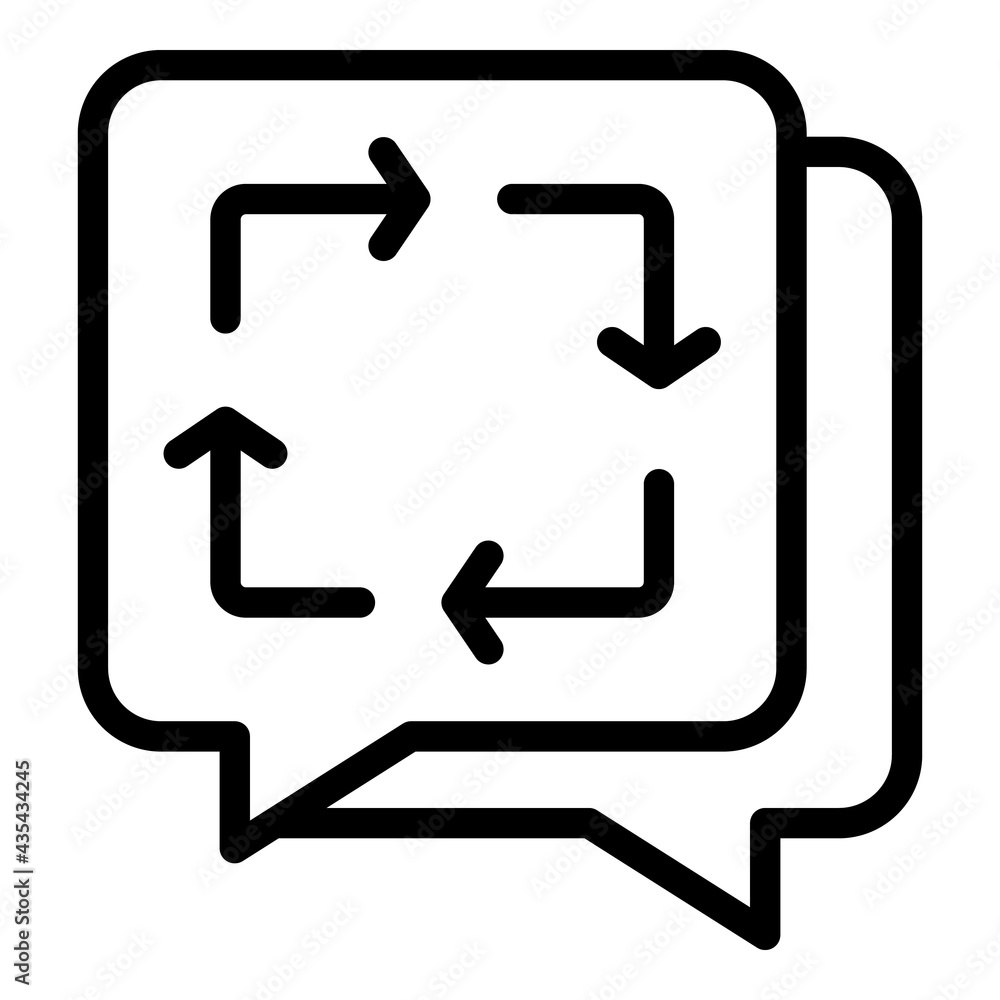 Poster messages backup icon. outline messages backup vector icon for web design isolated on white backgroun