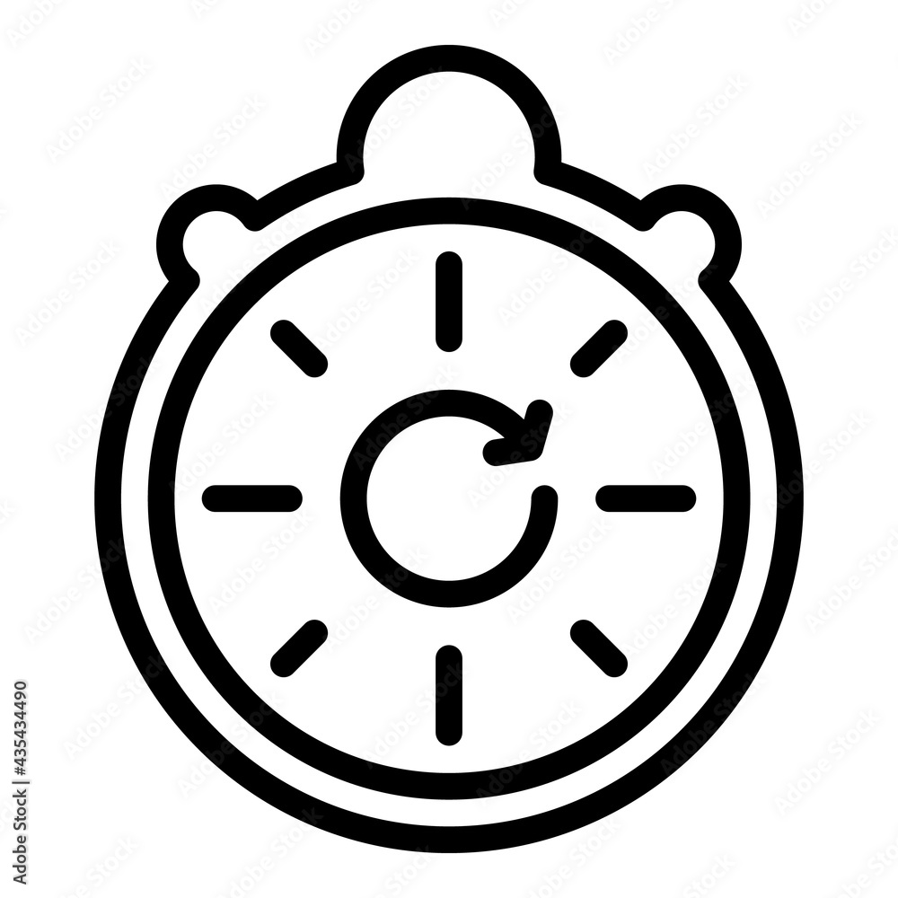 Poster watch update icon. outline watch update vector icon for web design isolated on white background