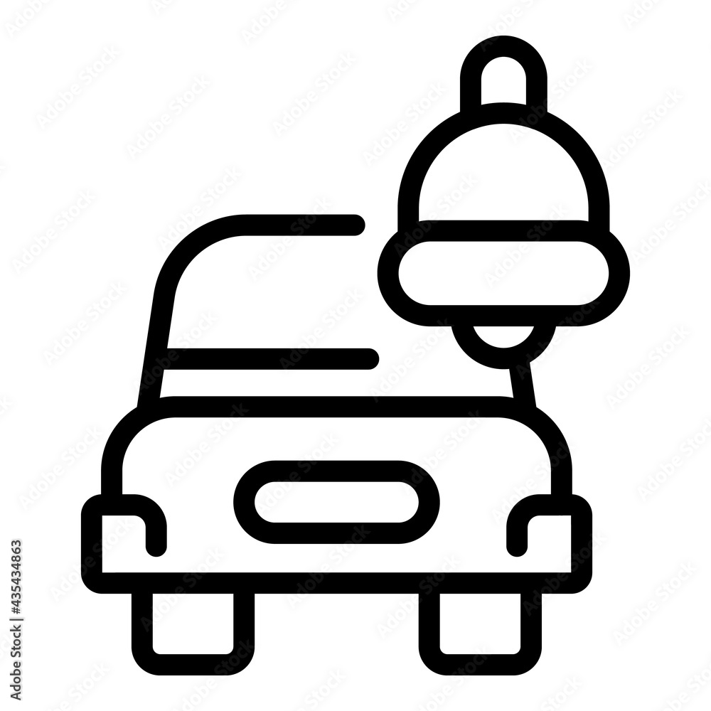 Poster car control speed icon. outline car control speed vector icon for web design isolated on white backg