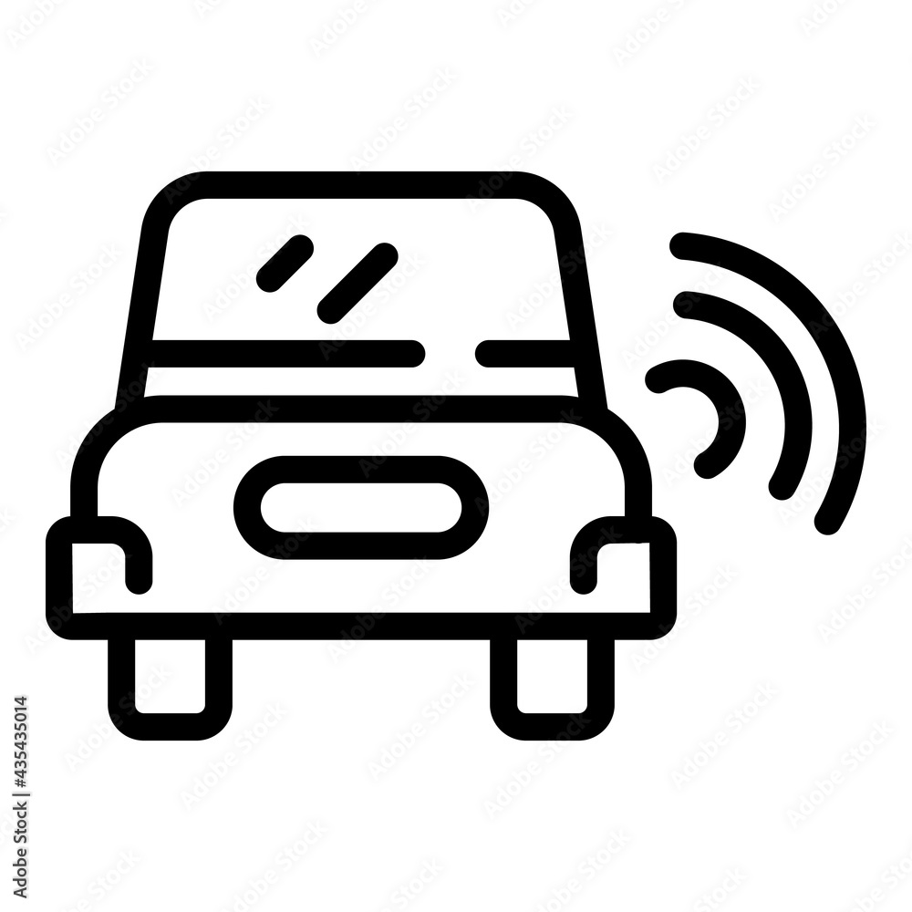 Poster speed radar alert icon. outline speed radar alert vector icon for web design isolated on white backg