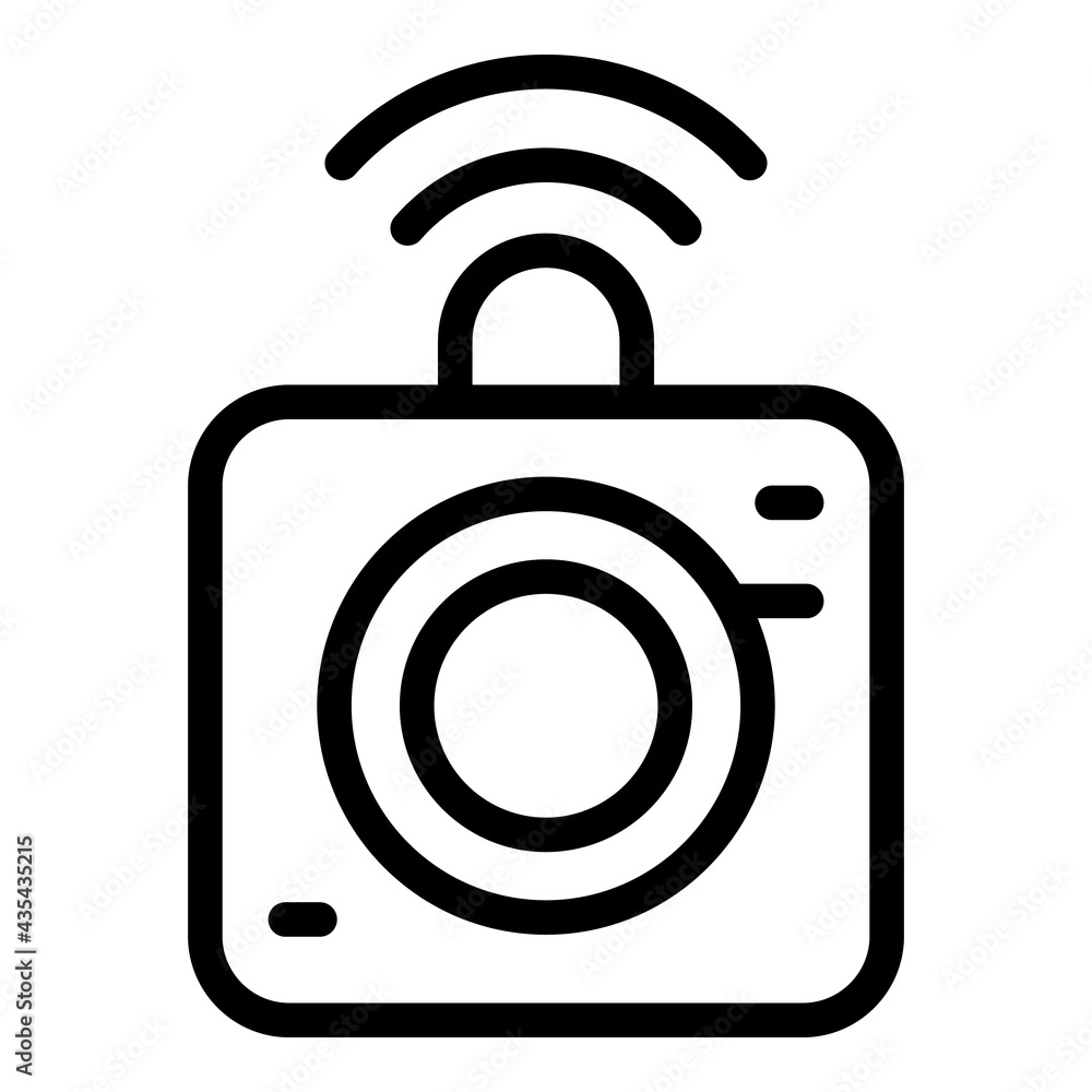 Poster monitoring speed radar icon. outline monitoring speed radar vector icon for web design isolated on w